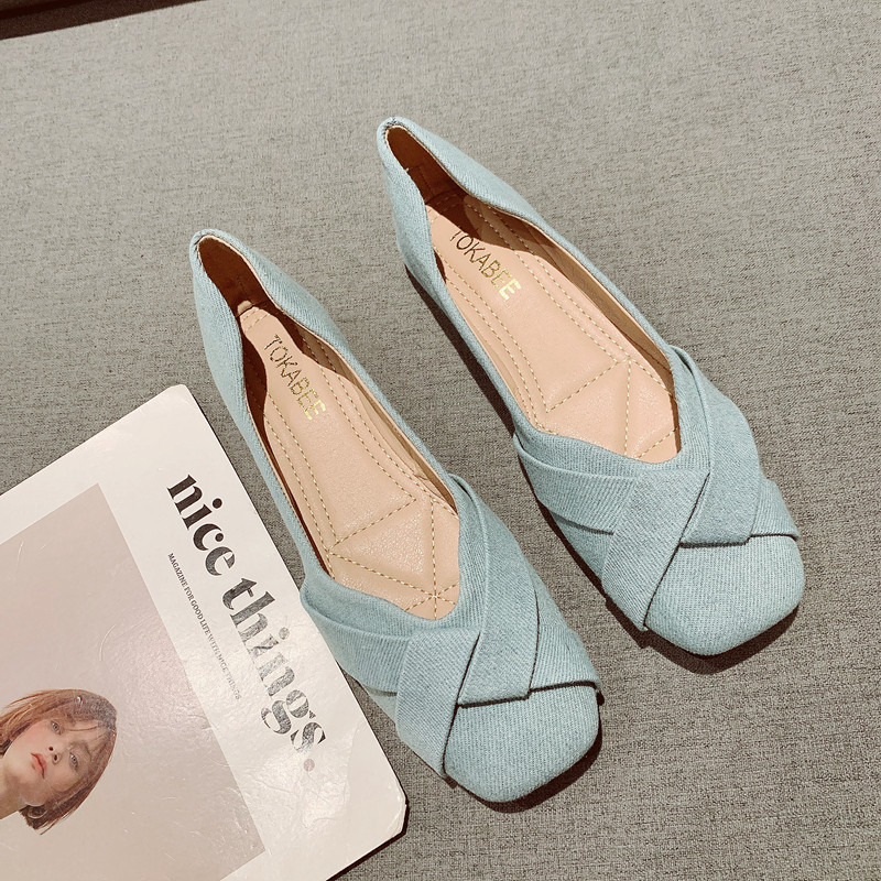 仙女风舒适软底豆豆鞋女平底单鞋