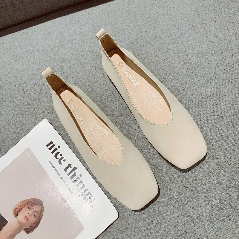 一脚套舒适软底瓢鞋低跟工作单鞋