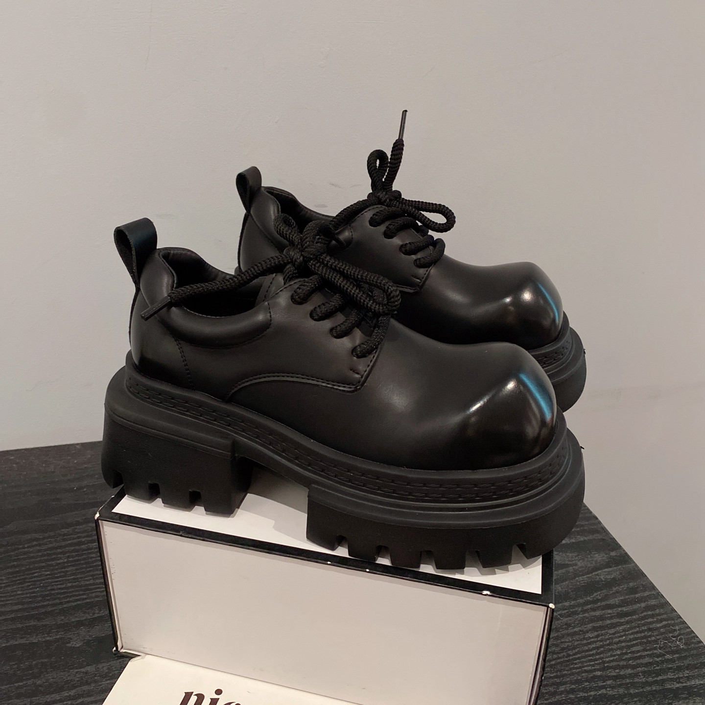 小个子增高厚底休闲小皮鞋女2025年新款英伦风百搭系带加绒乐福鞋,女鞋,浅口单鞋,淘宝优惠券,粉丝福利购,淘宝优惠卷