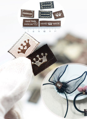 handmade标签 手工DIY饰品工具材料蝴蝶结发夹饰品配件1包10片