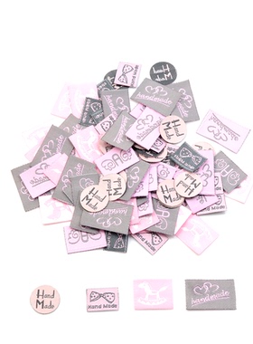 handmade标签商标手工DIY饰品工具材料蝴蝶结发夹饰品配件1包10片