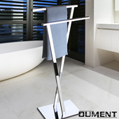 立式 卫生间毛巾置物架子高低双杆 浴巾架轻奢风 毛巾架 全铜落地式