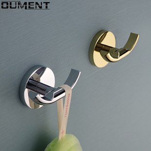 不锈钢挂钩上墙打孔固定 入户门挂衣钩高级 酒店玄关衣服挂钩单个