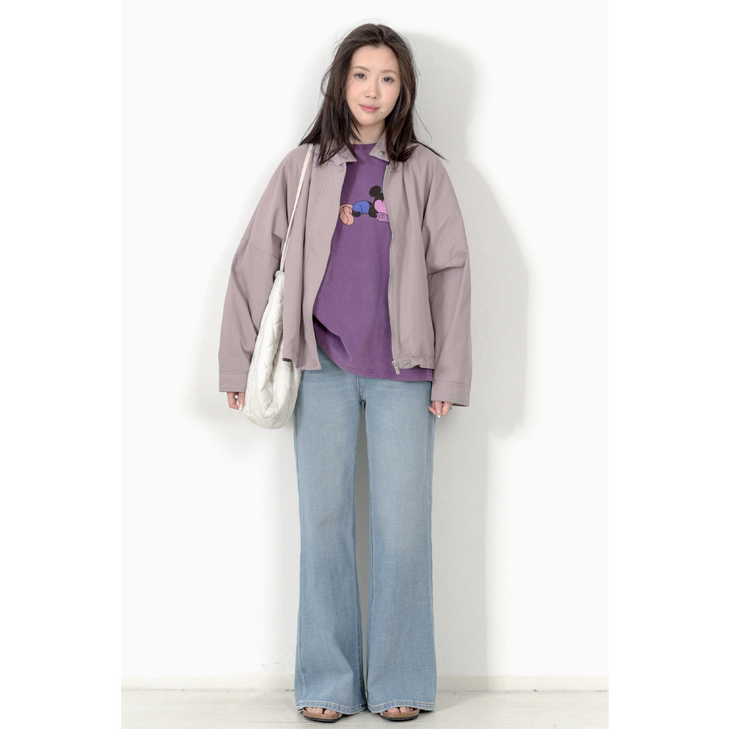 KNgs 春秋日系学院风宽松薄款纯色工装短款立领风衣外套女上衣
