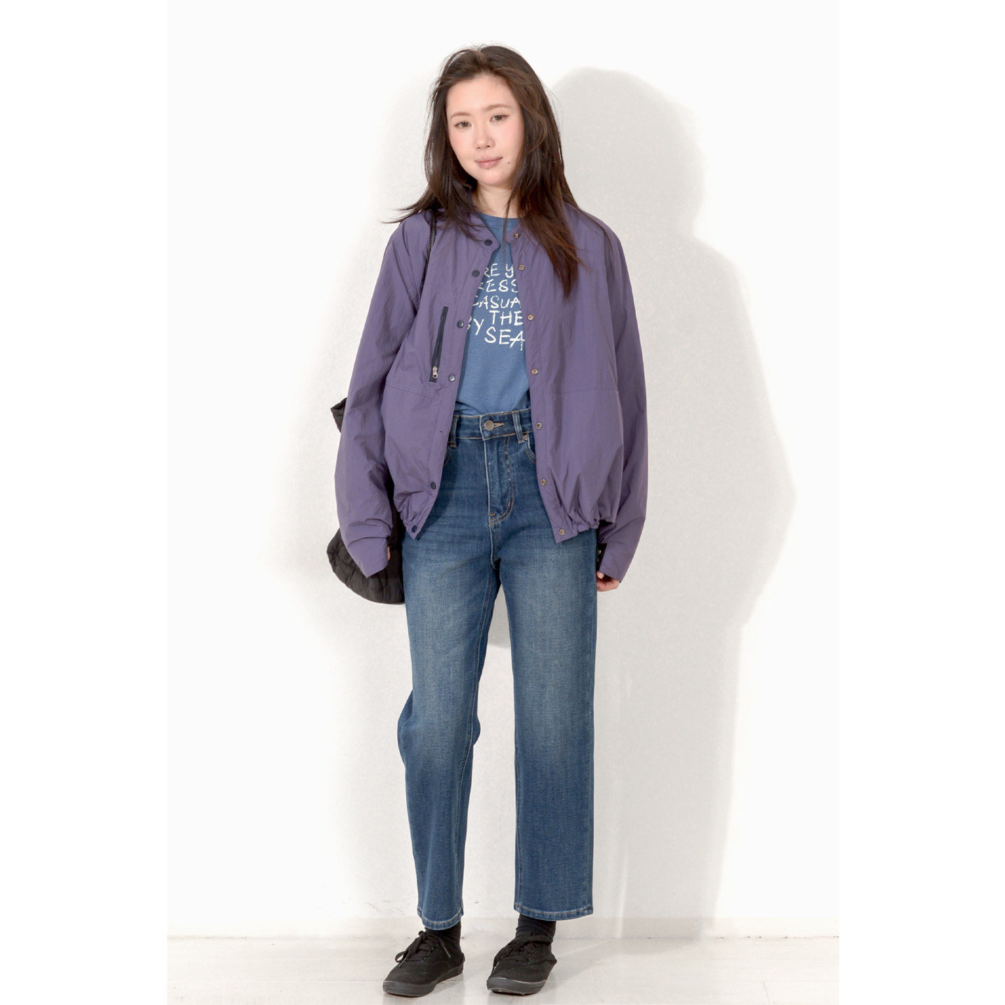 KNgs 秋冬户外风两面穿夹棉外套女中长款宽松立领轻薄保暖棉衣女