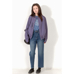 KNgs 秋冬户外风两面穿夹棉外套女中长款宽松立领轻薄保暖棉衣女