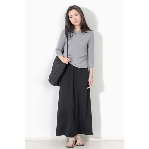 夏季一字领7分袖显瘦T恤女