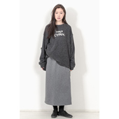 宽松绒衫 KNgs 秋冬学院风复古字母刺绣中长款 套头圆领卫衣女