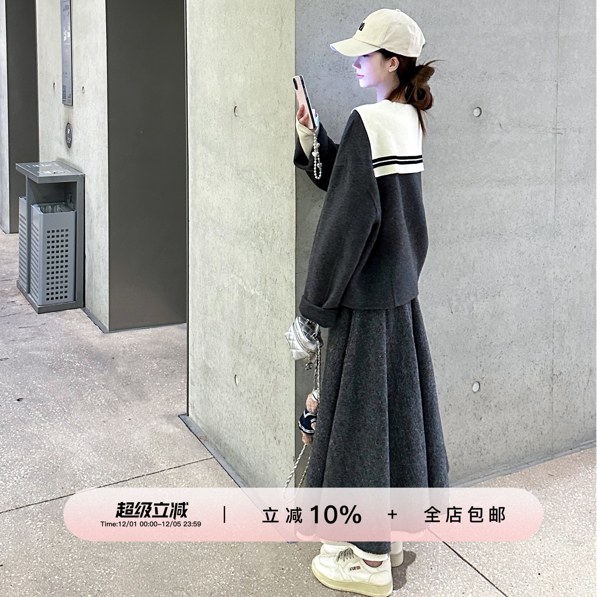 1OO羊毛YIKOwow双面呢大衣短外套