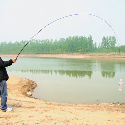 甩货钓大鱼大力台钓竿野钓碳素手竿3.6/4.5.4米长节竿乌云鲤鱼竿