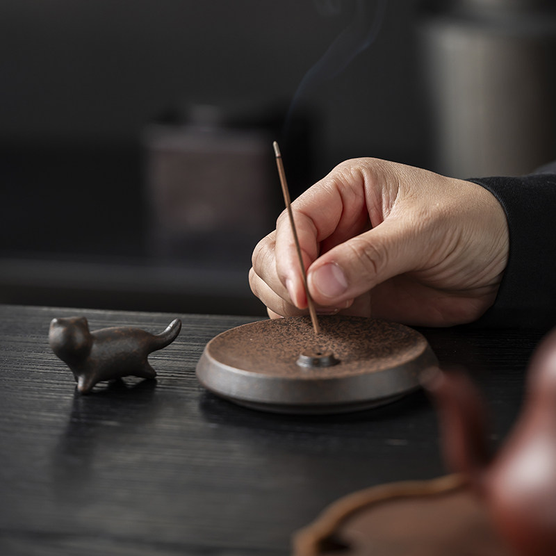 富利琪线香插陶瓷禅意摆件茶宠图片