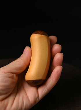 文玩香蕉葫芦小手握范制葫芦制作镶红木