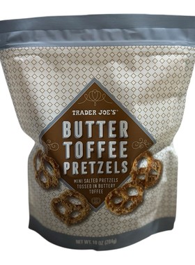 现货 美国Trader Joe's缺德舅太妃糖黄油椒盐脆饼零食饼干黑巧