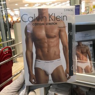 美国直邮正品Calvin Klein CK男士舒适透气中低腰三角全棉内裤3条