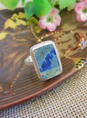 纯手工925纯银康熙御用官窑戒指