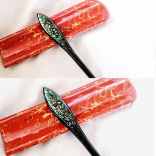 大漆发簪子 纯手工双面螺钿 紫光檀木 古风新中式高级感 汉服头饰