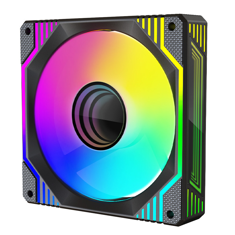 PRISM NEW PRODUCT LIANJING 12CM CHASSIS COOLING FAN 5V3-PIN ARGB PHANTOM SILENT PWM TEMPERATURE CONTROL SPEED REGULATION REVERSE