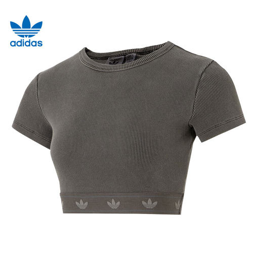 adidas阿迪达斯三叶草夏季女子运动休闲短袖T恤JD0041