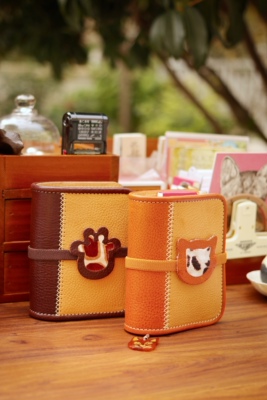 手帐本猫咪牛皮A7手帐本礼墨良品