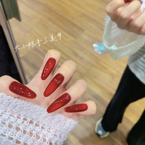 【红宝石】638大小姐 高端手工穿戴甲10片