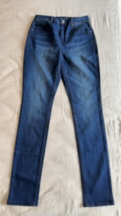 LEG修身 出口美国原单大码 女装 复古尾货中腰弹力SKINNY 复古牛仔裤