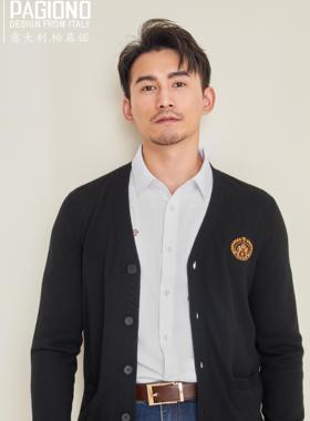 【黄金羊毛】帕基诺2024秋冬新款柔软羊毛针织开衫男251027