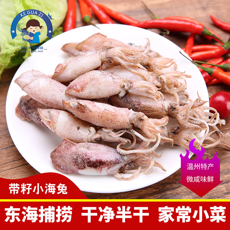 微咸半干带籽小海兔小鱿鱼干小乌贼鱿鱼仔非即食笔管鱼梭子鱼海鲜