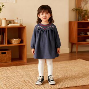 好孩子gb春秋裙子女童连衣裙儿童洋气长袖新款韩版公主宝宝