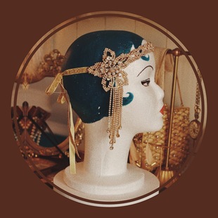 ShimmyShimmy1920年代风格金色华丽亮钻盖茨比派对头饰年会万圣节