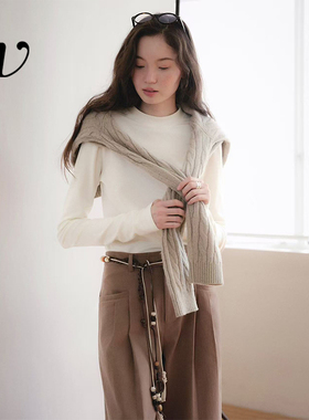 Even Vintage | 保暖加绒 经典百搭半高领秋冬纯色白色长袖打底衫