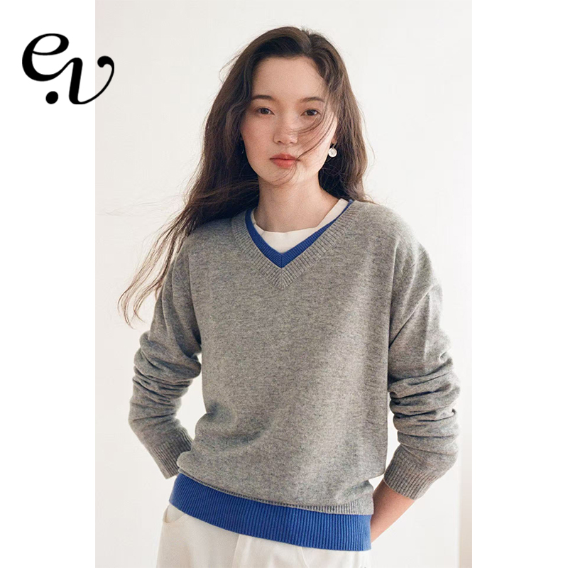 【11月27日20:00 新品2件9折】Even Vintage | 假两件套头毛衣