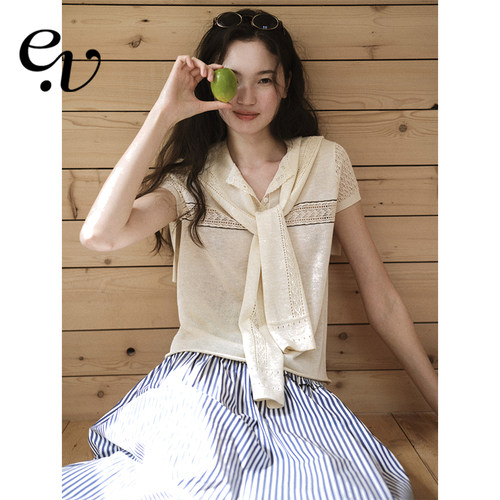 EvenVintage法式短袖T恤新品