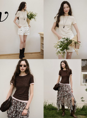 EvenVintage针织短袖T恤新品