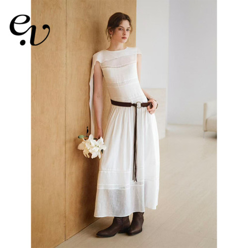 EvenVintage法式高腰无袖连衣裙