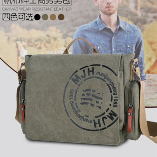 工具包挎包帆布工地包包男式 单肩包斜挎邮差包单肩书包男多口袋