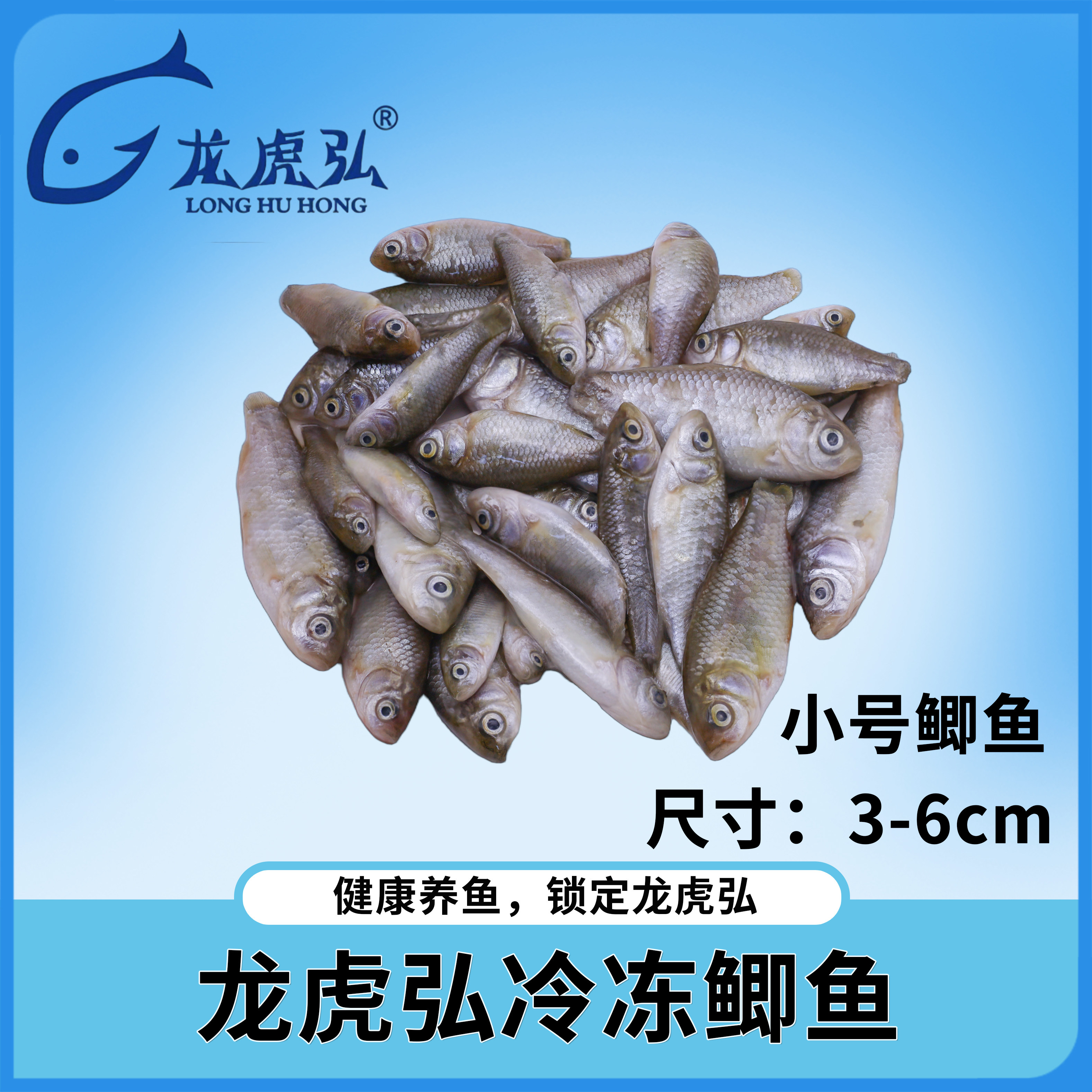 龙虎弘冷冻鱼食小鲫鱼土布鱼鳄龟猛鱼饲料龙鱼鱼粮丁鱼泥鳅虾段