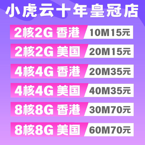 香港云服务器网站建设Linux宝塔 美国云主机租用轻量云大带宽CN2