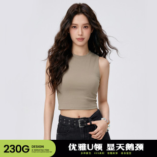 新款 内搭打底无袖 吊带背心女短款 外穿西装 上衣ins潮 修身 夏季