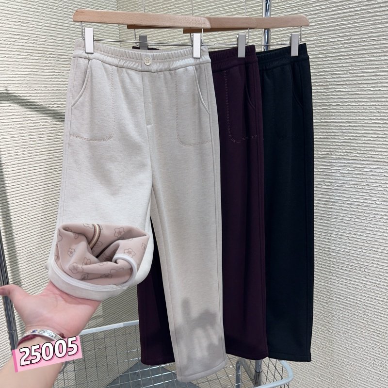 羽珞樱花裤羊毛醋酸萝卜裤松紧腰