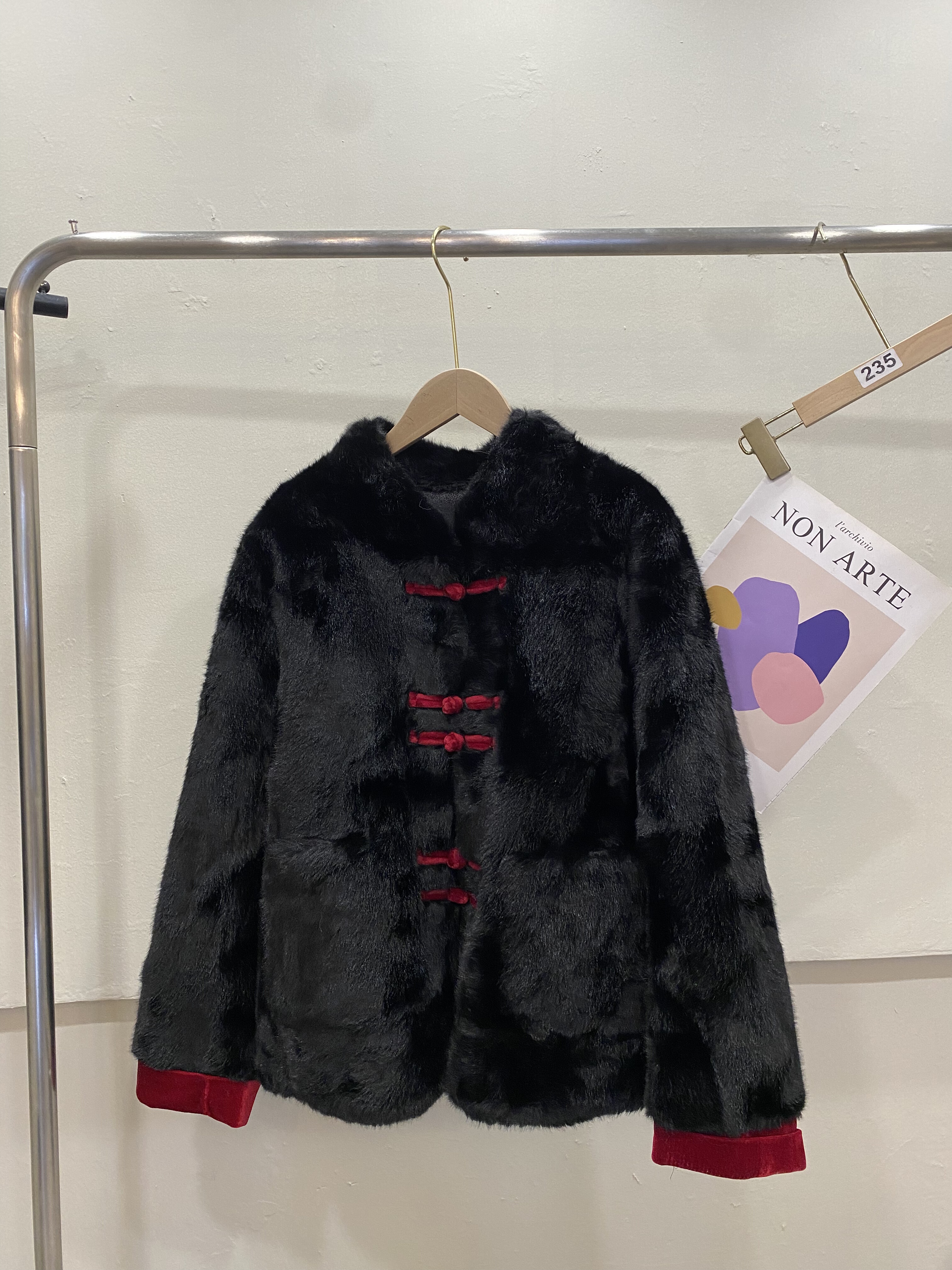 新中式水貂毛皮毛一体外套女冬季新款小个子环保皮草保暖毛绒上衣