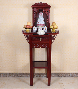 新中式供桌仿古实木供佛桌上香案供神桌佛桌玄关台老榆木条案条几