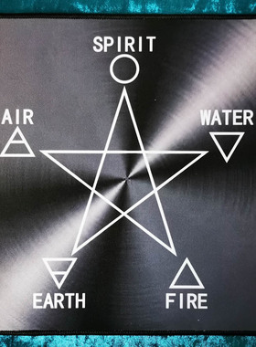 五芒星桌垫灵性五元素骰子投掷垫