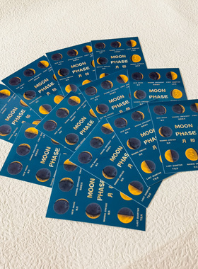 月相贴纸年度包12张装