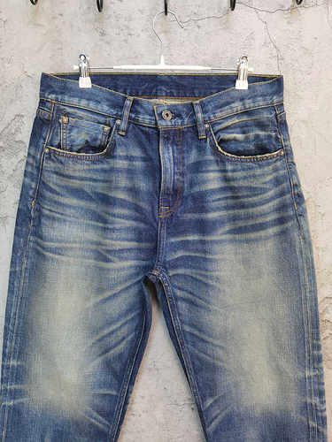 潮流做旧宽松赤耳百搭九分牛仔裤