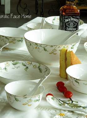 清仓 买2赠1 骨质瓷米饭碗小碗骨瓷面碗汤碗陶瓷大碗盘子汤盘饭盘