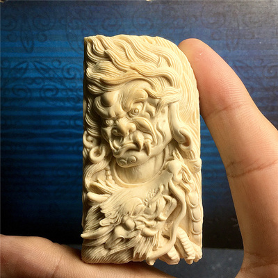 新艺不限猛犸牙手工雕刻不动明王