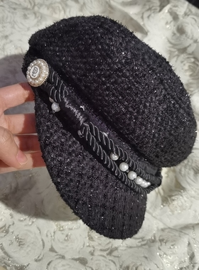 Dili迪骊专柜正品 羊毛毛呢气质小香风帽子