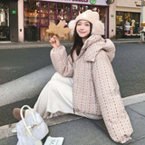 大货已出复古时尚小花朵加厚短款羽绒服50绒Y116-P275K418，女装羽绒服，2C069