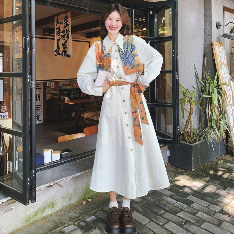 大货数据好新中式印花拼接假两件连衣裙99100-P145K208,女装连衣裙,2C069