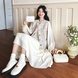 针织时尚套装显瘦法式秋季裙子中长款连衣裙秋装韩版春秋显瘦气质，女装套装/套裙，2C069